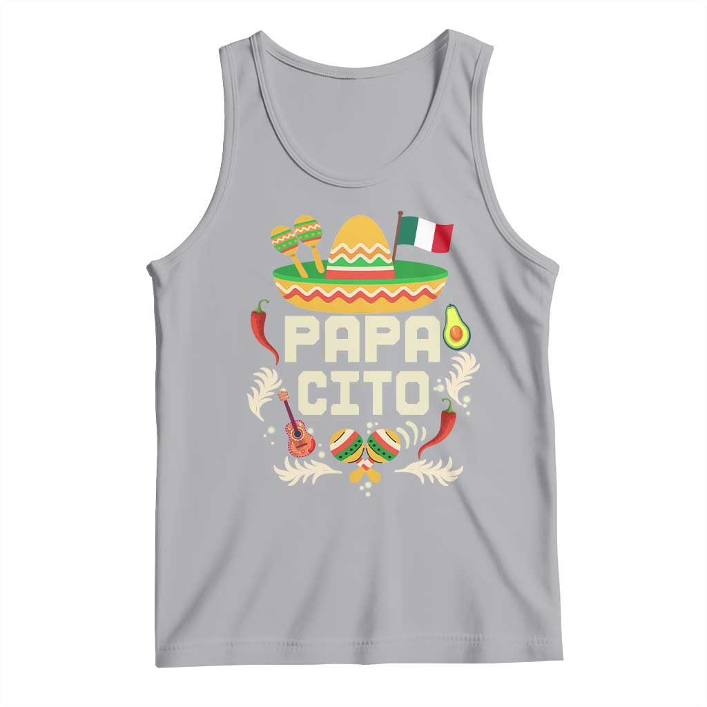 Mexican Dad Tank Top Papa Cito Latino Fathers Day Gift Mexican Pride TS10 Athletic Heather Print Your Wear