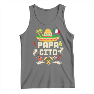 Mexican Dad Tank Top Papa Cito Latino Fathers Day Gift Mexican Pride TS10 Black Heather Print Your Wear