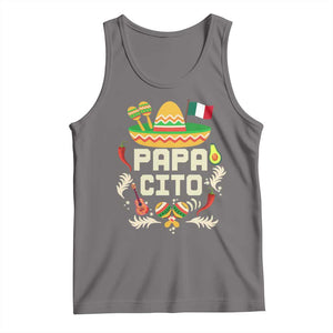 Mexican Dad Tank Top Papa Cito Latino Fathers Day Gift Mexican Pride TS10 Deep Heather Print Your Wear