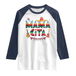 Mama Cita Raglan Shirt Mexican Mom Latina Mothers Day Gift TS10 White Navy Print Your Wear