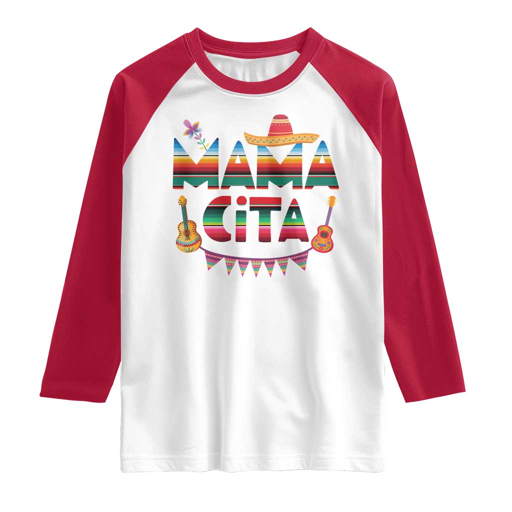 Mama Cita Raglan Shirt Mexican Mom Latina Mothers Day Gift TS10 White Red Print Your Wear