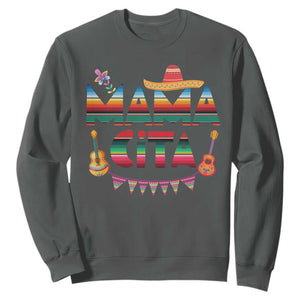 Mama Cita Sweatshirt Mexican Mom Latina Mothers Day Gift TS10 Dark Heather Print Your Wear