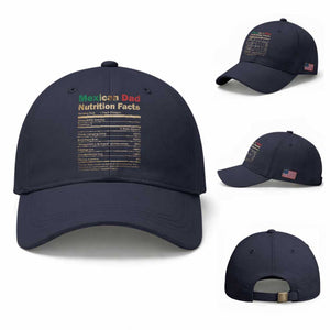 Mexican Dad Baseball Cap Regalo Para Papa Nutrition Facts TS10 Baseball Cap Universal Fit Navy Print Your Wear