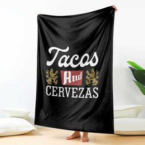 Tacos And Cervezas Throw Blanket Mexican Food Beer Humor TS10 Print Your Wear