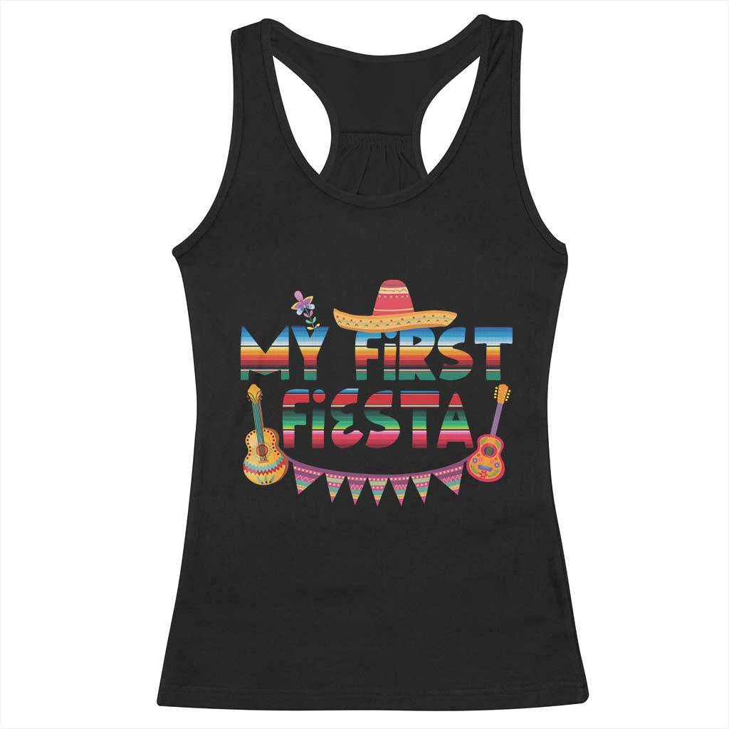 My First Fiesta Racerback Tank Top Baby Cinco De Mayo Mexican Fiesta Outfit TS10 Black Print Your Wear