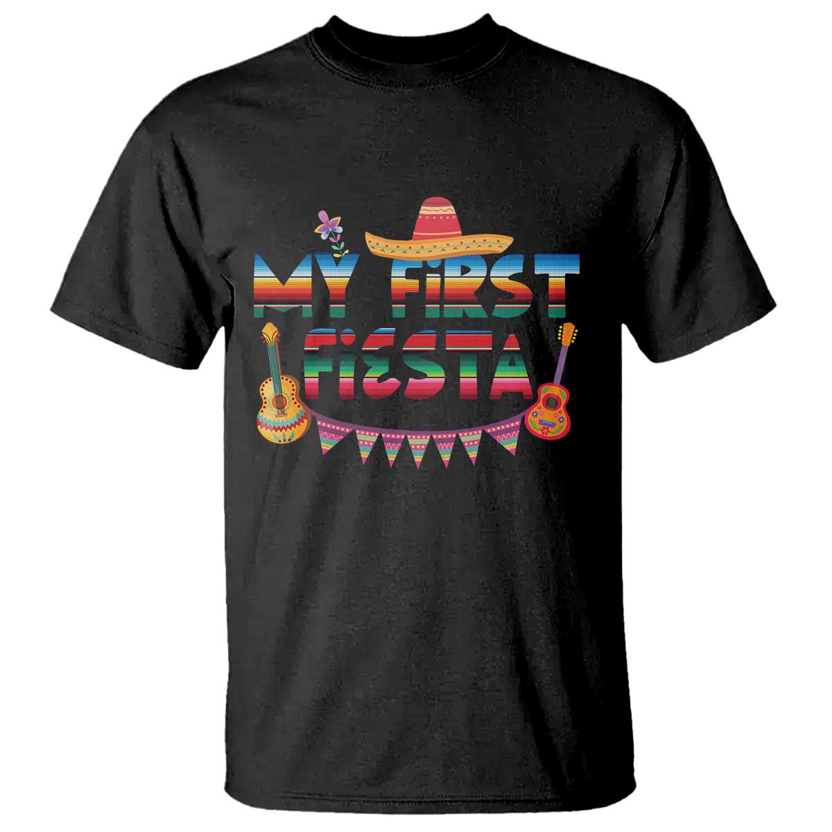 My First Fiesta T Shirt Baby Cinco De Mayo Mexican Fiesta Outfit TS10 Black Print Your Wear