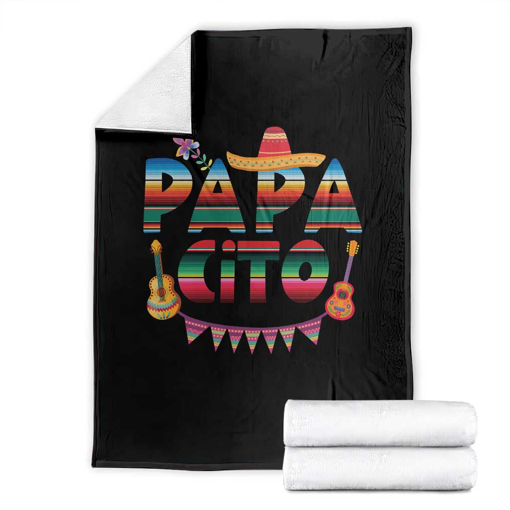 Papa Cito Throw Blanket Mexican Dad Latino Fathers Day Gift TS10 Black Print Your Wear