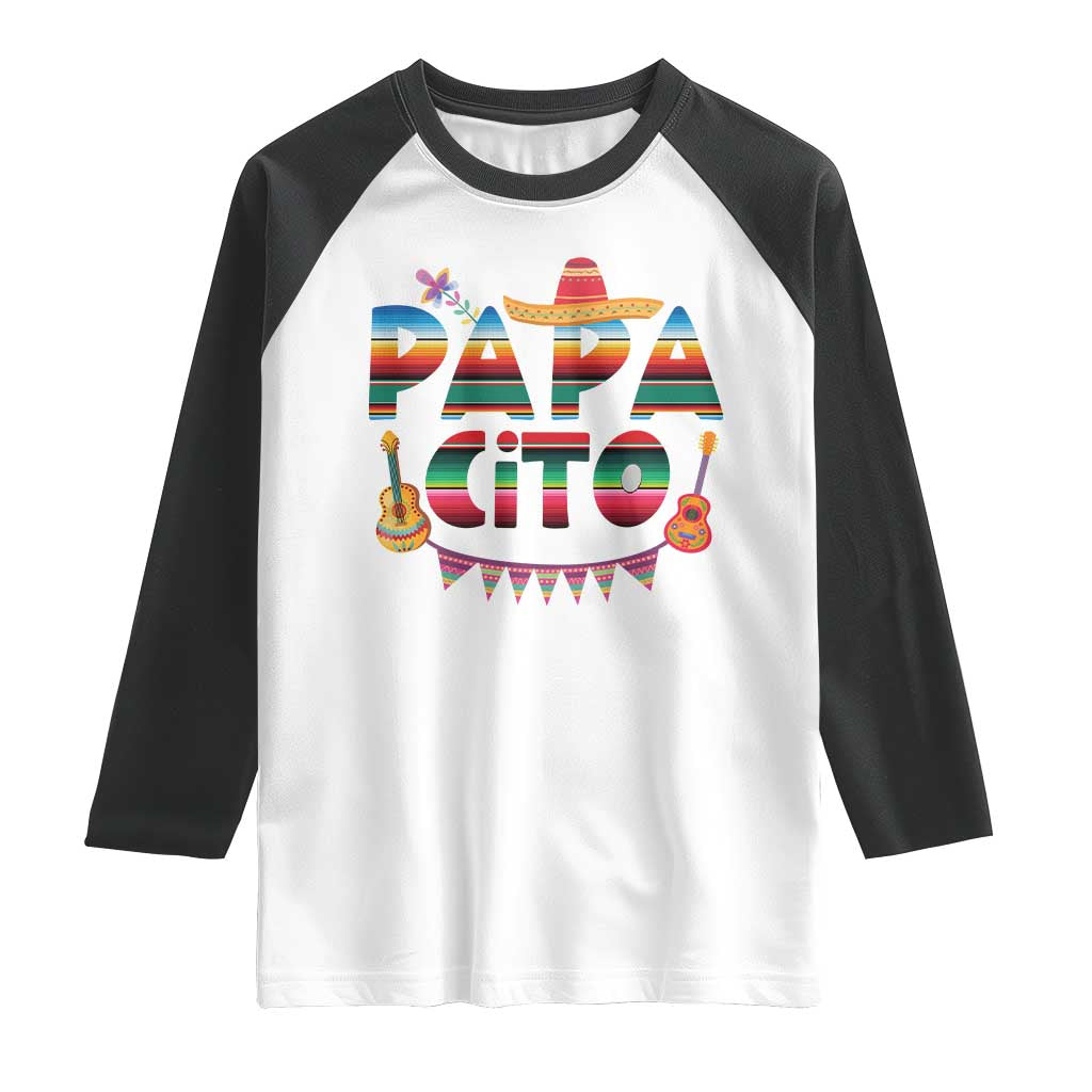 Papa Cito Raglan Shirt Mexican Dad Latino Fathers Day Gift TS10 White Black Print Your Wear
