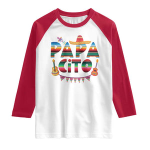 Papa Cito Raglan Shirt Mexican Dad Latino Fathers Day Gift TS10 White Red Print Your Wear