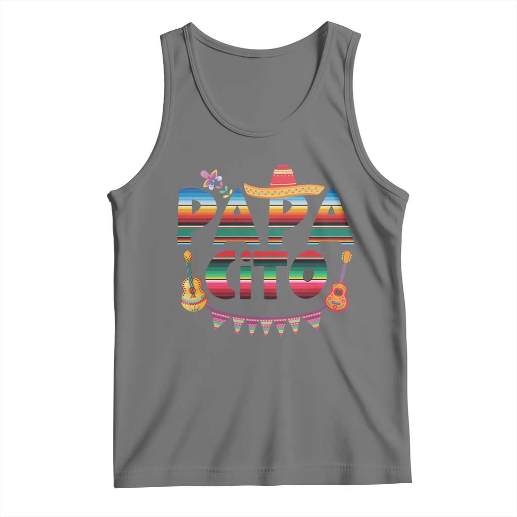 Papa Cito Tank Top Mexican Dad Latino Fathers Day Gift TS10 Black Heather Print Your Wear