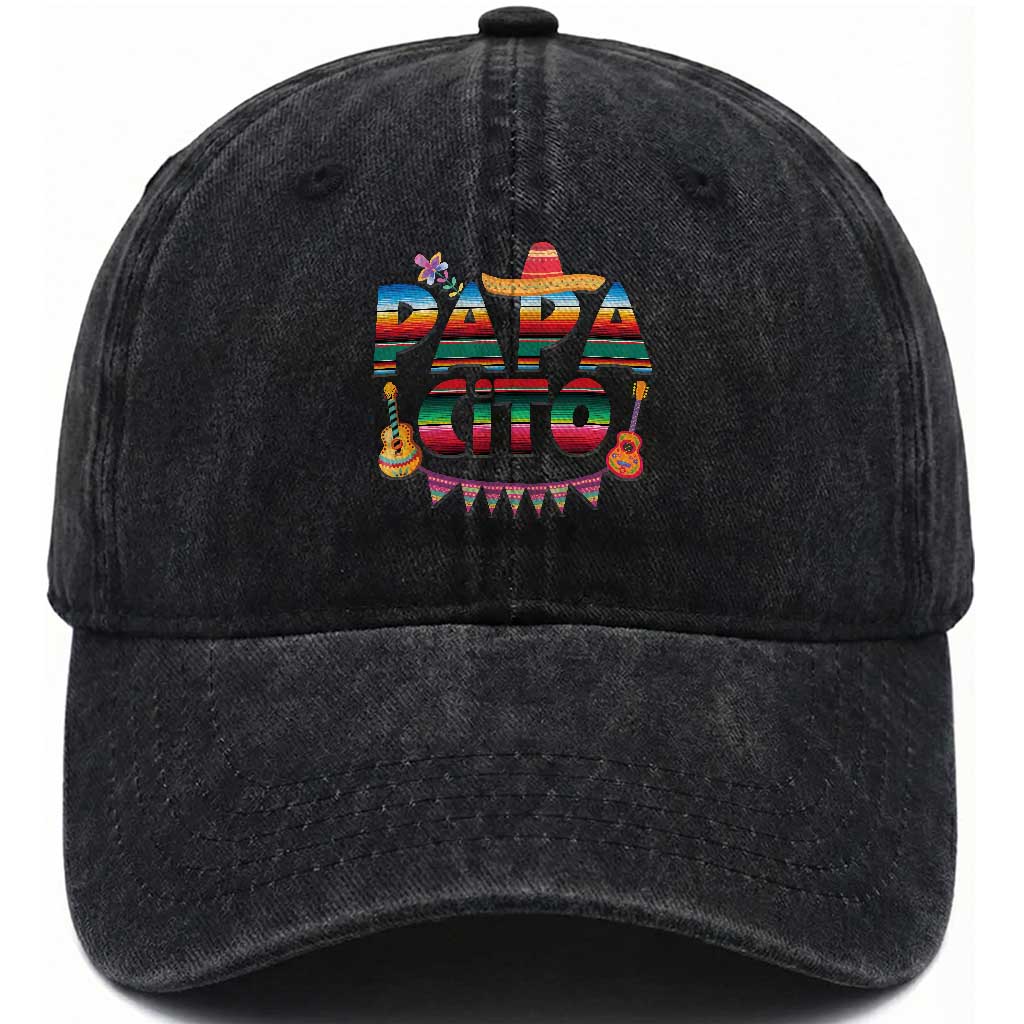 Papa Cito Washed Cotton Baseball Cap Mexican Dad Latino Fathers Day Gift TS10 Print Your Wear