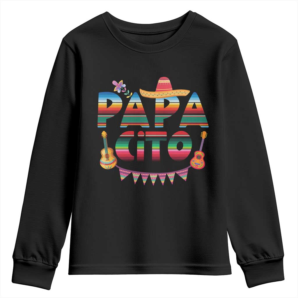 Papa Cito Youth Sweatshirt Mexican Dad Latino Fathers Day Gift TS10 Black Print Your Wear
