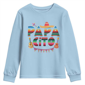 Papa Cito Youth Sweatshirt Mexican Dad Latino Fathers Day Gift TS10 Light Blue Print Your Wear