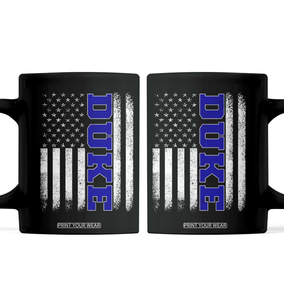 Vintage Duke Name American Flag Coffee Mug Retro Sport Basketball Fans TS10 Black Print Your Wear