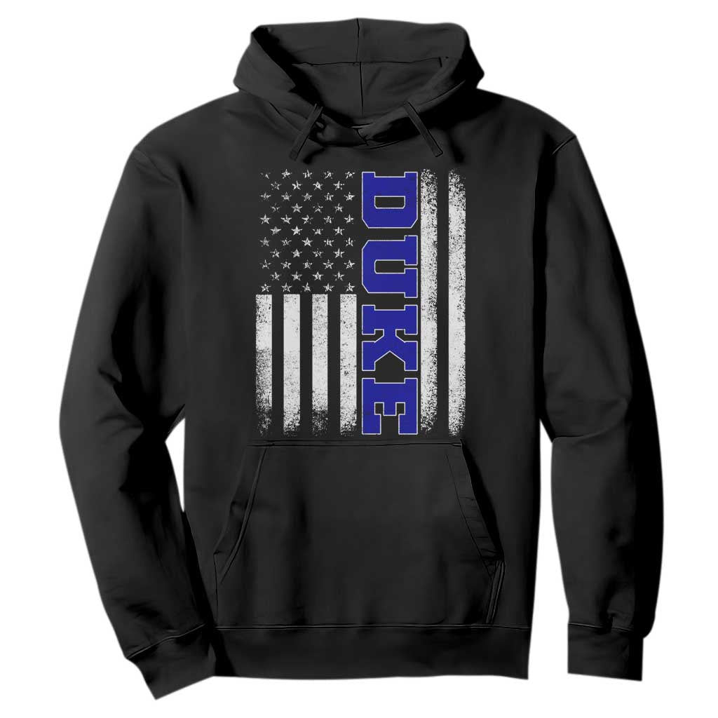 Vintage Duke Name American Flag Hoodie Retro Sport Basketball Fans TS10 Black Print Your Wear