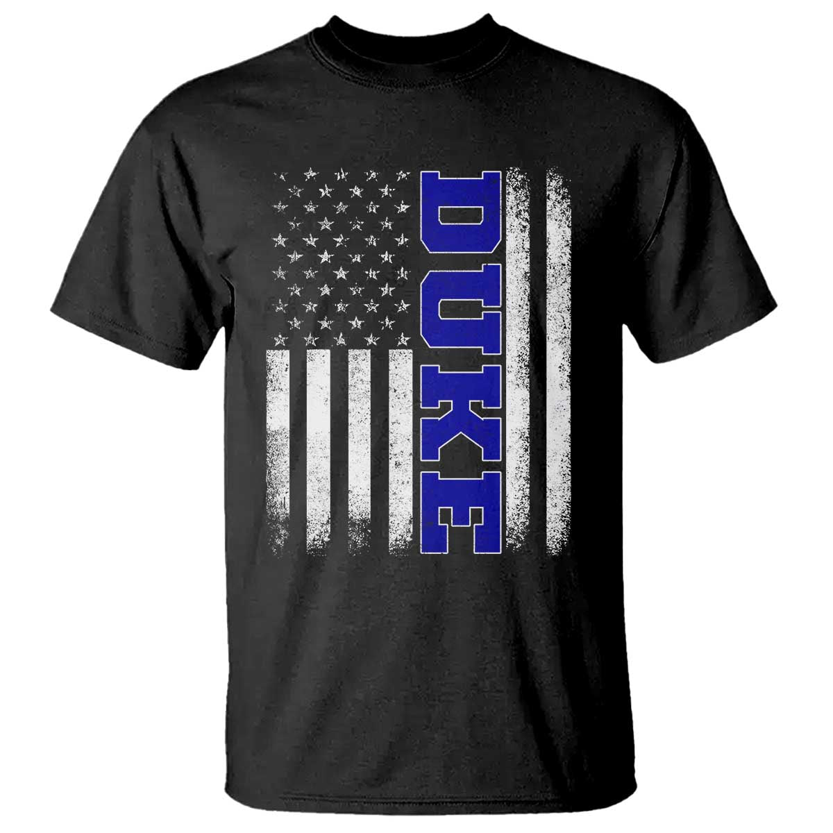 Vintage Duke Name American Flag T Shirt - Retro Sport Basketball Fans Tee TS10 Black Print Your Wear