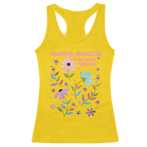 Feminist Protest Racerback Tank Top Peaceful But Pissed Off Floral Resist TS10 Daisy Print Your Wear