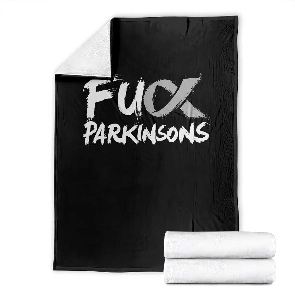 Fuck Parkinsons Throw Blanket Parkinsons Disease Awareness Month TS10 Black Print Your Wear