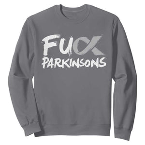 Fuck Parkinsons Sweatshirt Parkinsons Disease Awareness Month TS10 Charcoal Print Your Wear