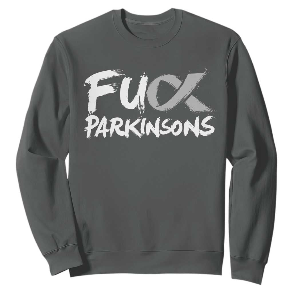 Fuck Parkinsons Sweatshirt Parkinsons Disease Awareness Month TS10 Dark Heather Print Your Wear