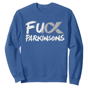 Fuck Parkinsons Sweatshirt Parkinsons Disease Awareness Month TS10 Royal Blue Print Your Wear