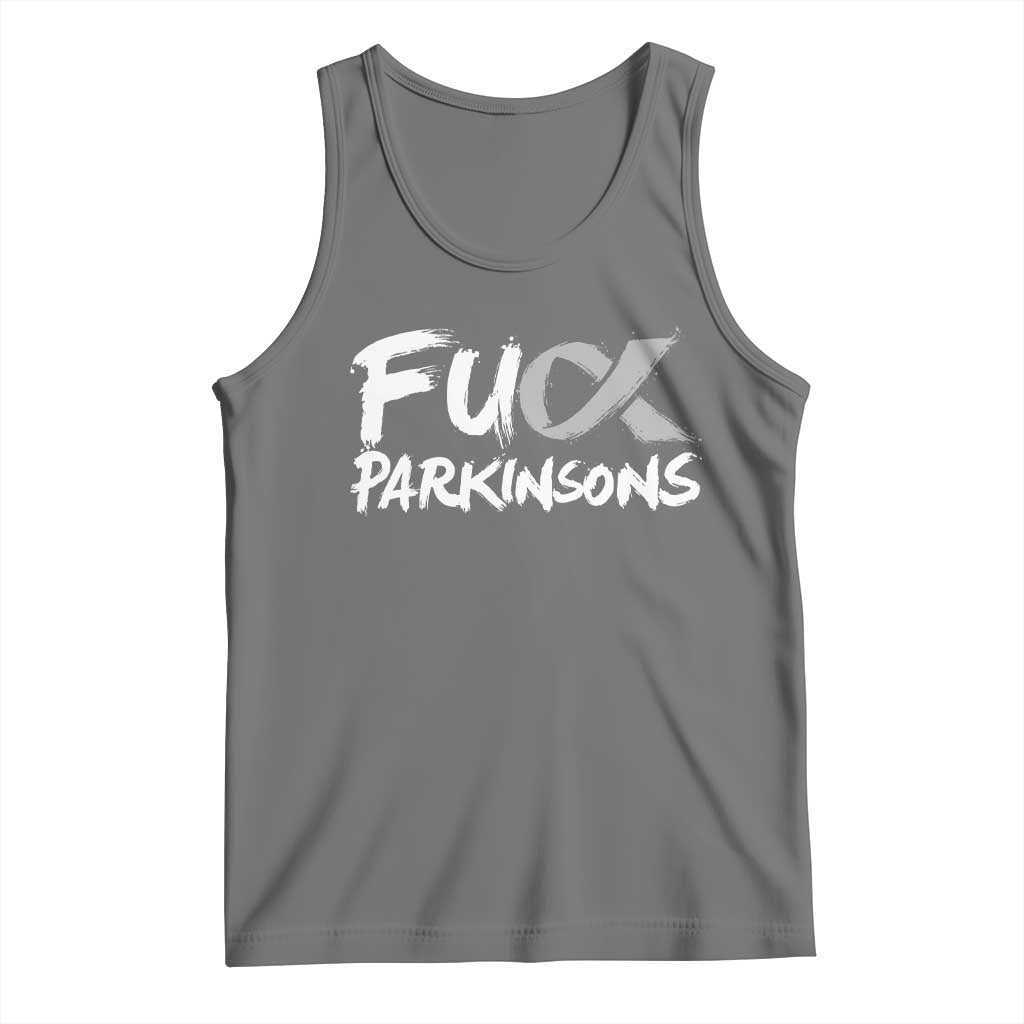 Fuck Parkinsons Tank Top Parkinsons Disease Awareness Month TS10 Black Heather Print Your Wear