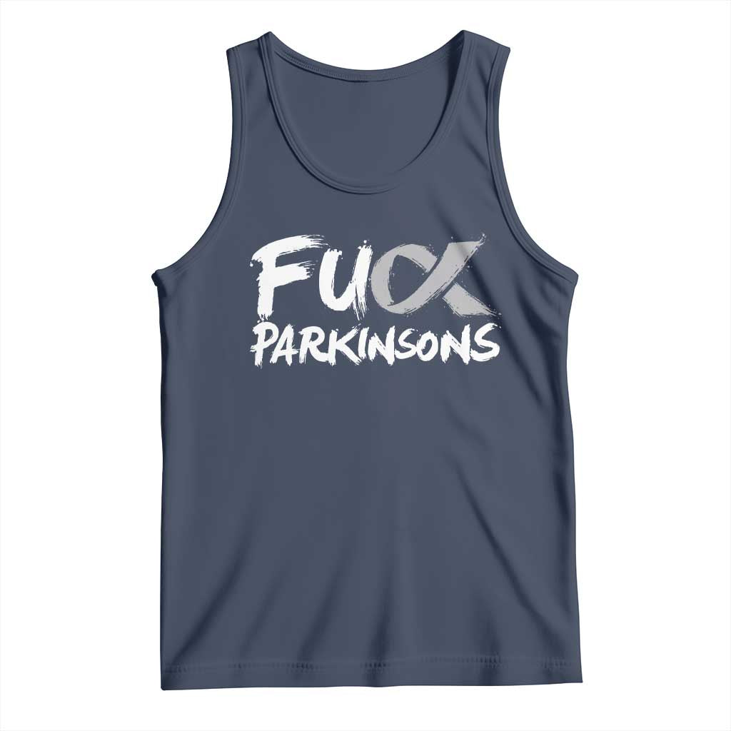 Fuck Parkinsons Tank Top Parkinsons Disease Awareness Month TS10 Navy Print Your Wear