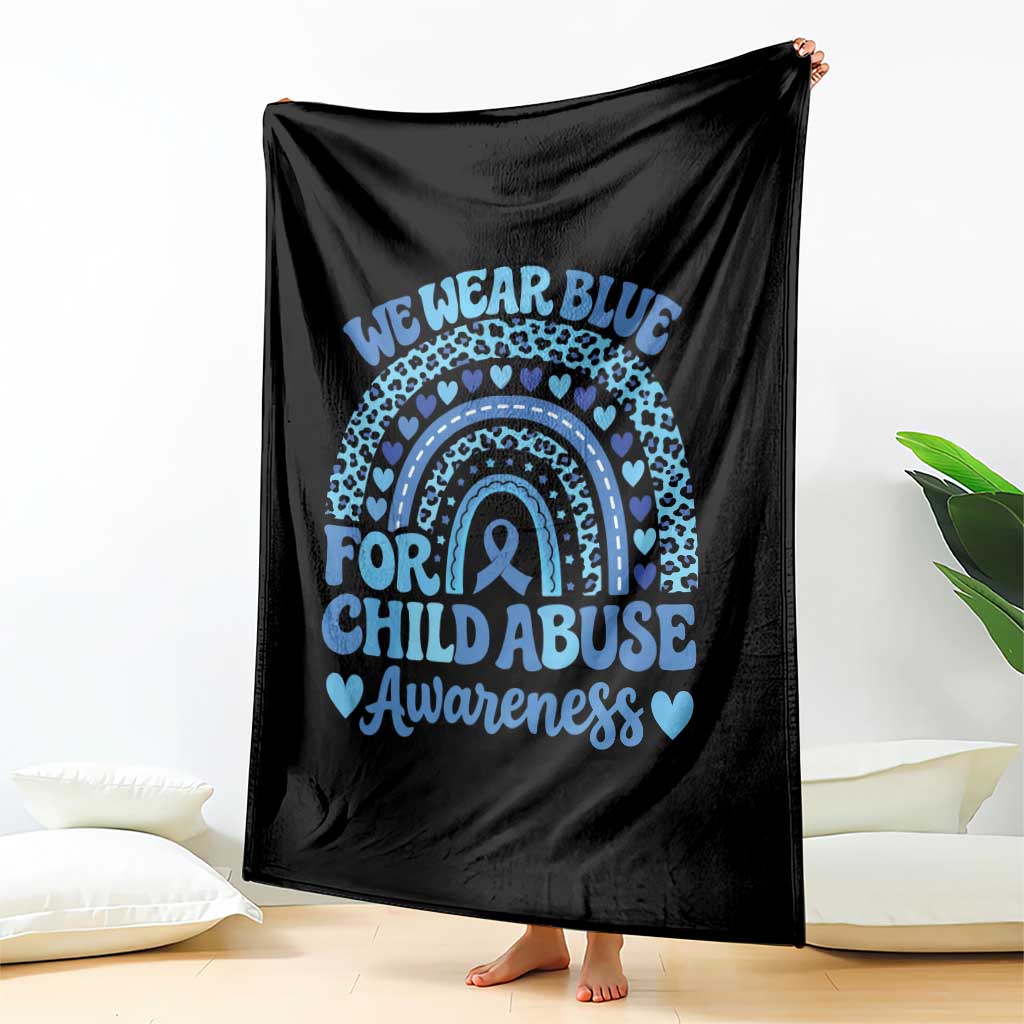 We Wear Blue Child Abuse Prevention Throw Blanket TS10 Print Your Wear