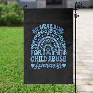 We Wear Blue Child Abuse Prevention Garden Flag TS10 Print Your Wear