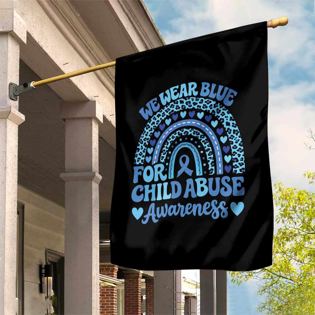 We Wear Blue Child Abuse Prevention Garden Flag TS10 Print Your Wear