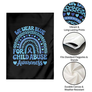 We Wear Blue Child Abuse Prevention Garden Flag TS10 Print Your Wear