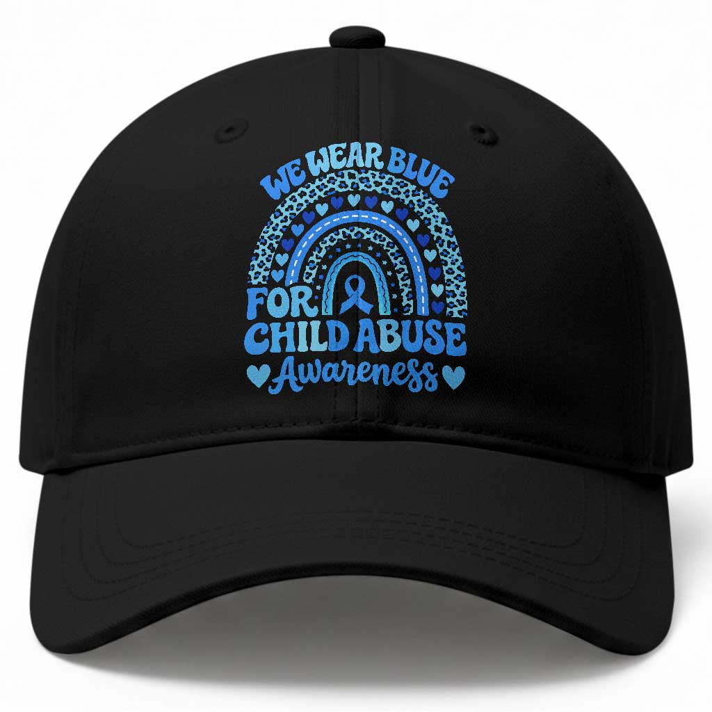 We Wear Blue Child Abuse Prevention Baseball Cap TS10 Print Your Wear