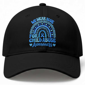 We Wear Blue Child Abuse Prevention Baseball Cap TS10 Print Your Wear