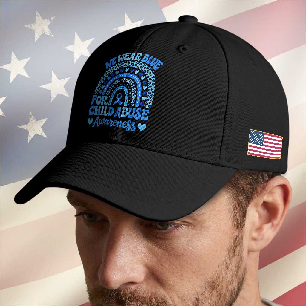 We Wear Blue Child Abuse Prevention Baseball Cap TS10 Print Your Wear