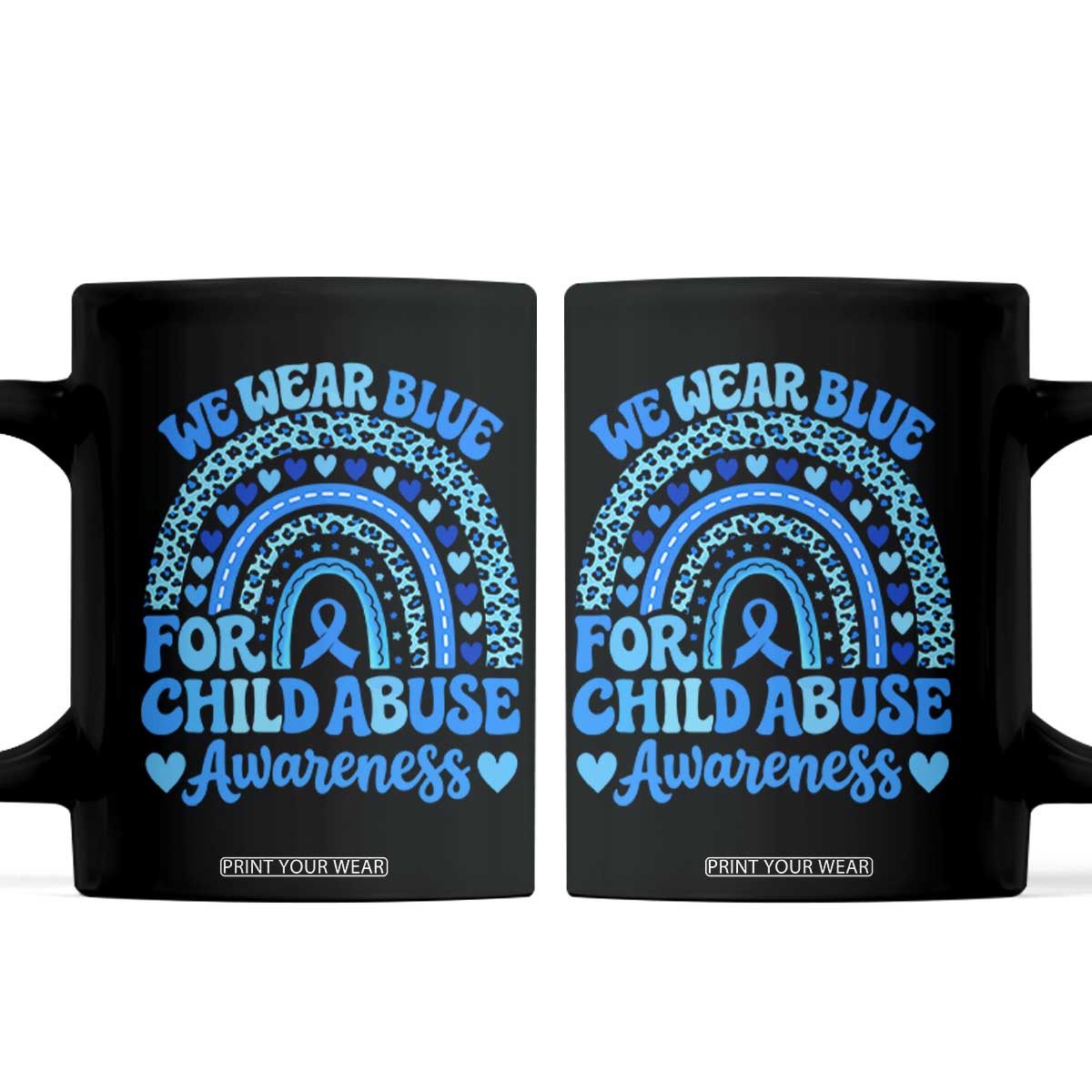 We Wear Blue Child Abuse Prevention Coffee Mug TS10 Black Print Your Wear