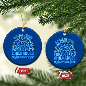 We Wear Blue Child Abuse Prevention Ceramic Ornament TS10 1pc Blue Print Your Wear