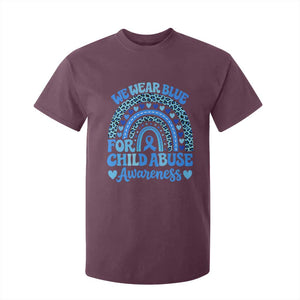 We Wear Blue Child Abuse Prevention T Shirt For Kid TS10 Maroon Print Your Wear