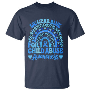 We Wear Blue Child Abuse Prevention T Shirt TS10 Navy Print Your Wear