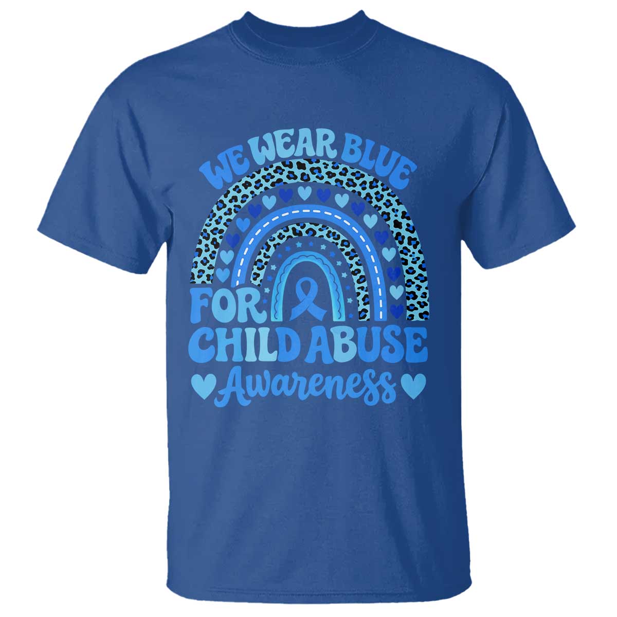 We Wear Blue Child Abuse Prevention T Shirt TS10 Royal Blue Print Your Wear