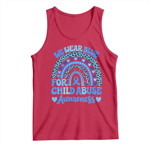 We Wear Blue Child Abuse Prevention Tank Top TS10 Red Print Your Wear