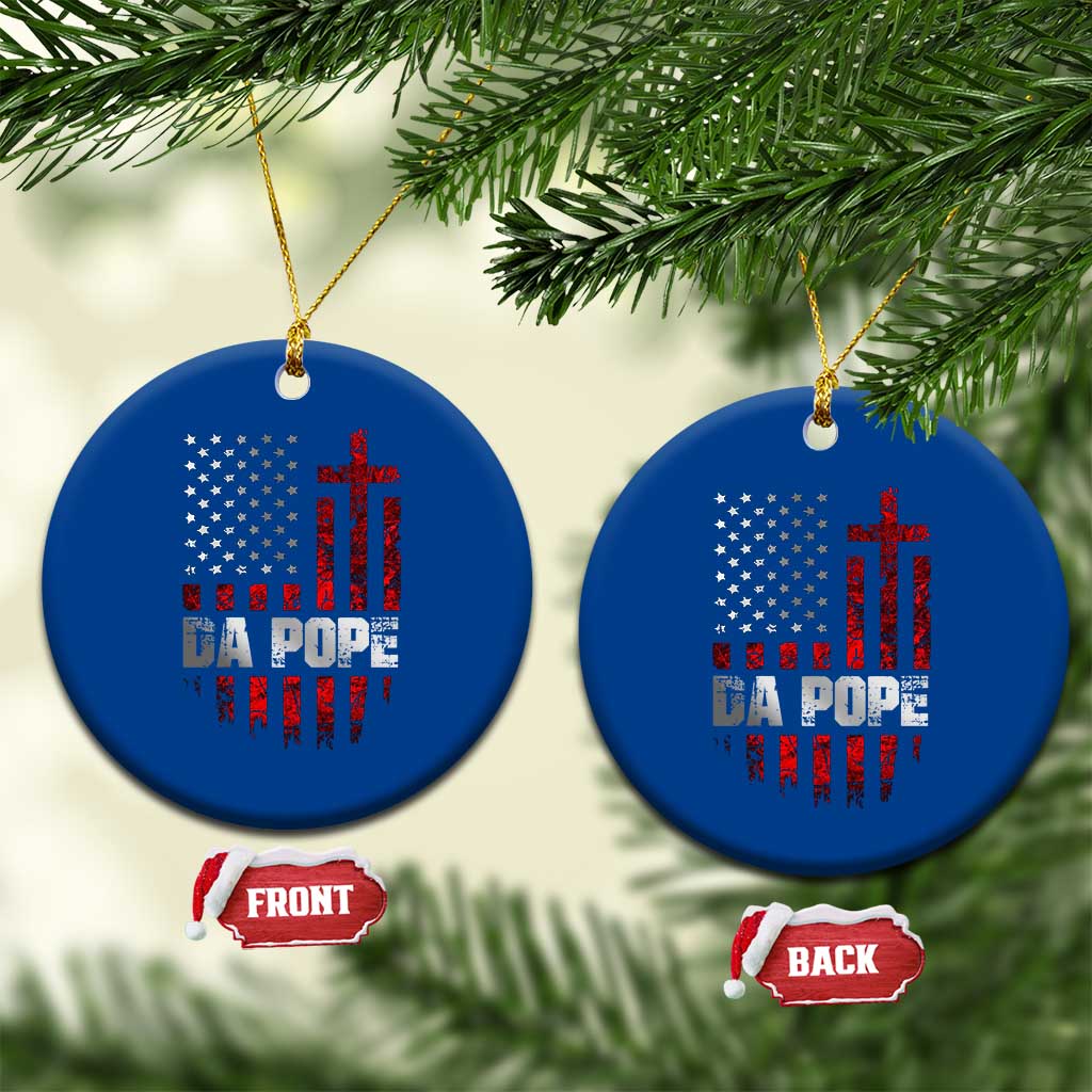 Da Pope Leo XIV Ceramic Ornament From America Chicago America US Flag TS10 1pc Blue Print Your Wear