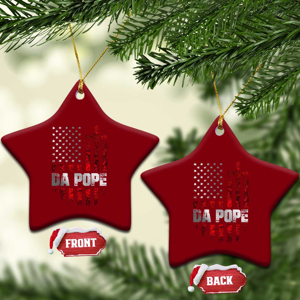 Da Pope Leo XIV Ceramic Ornament From America Chicago America US Flag TS10 Print Your Wear