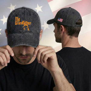 Grandfather Washed Cotton Baseball Cap Funny Grandpa Fathers Day TS10 Print Your Wear