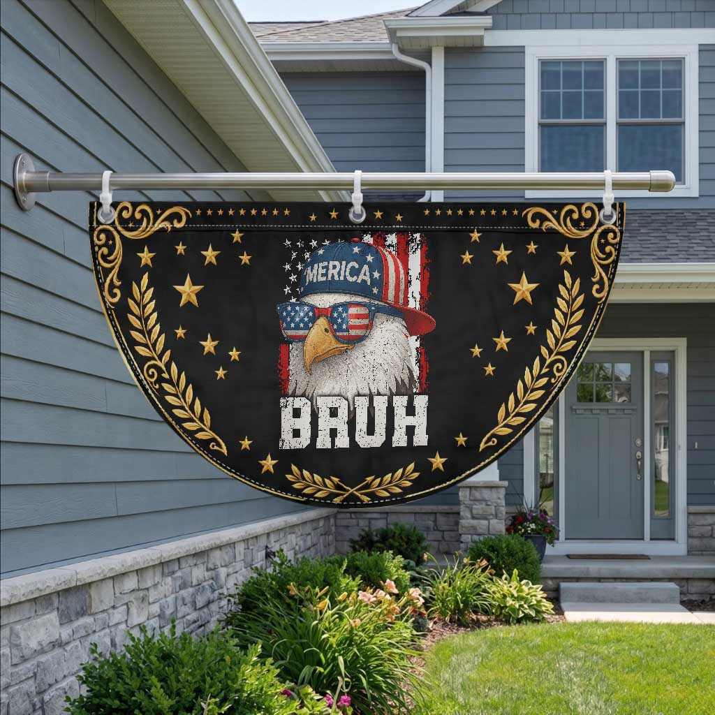 Bruh 'Merica Bald Eagle 4th of July Patriotic Fan Flag USA Flag TS10 2pcs pack Vintage Black Print Your Wear