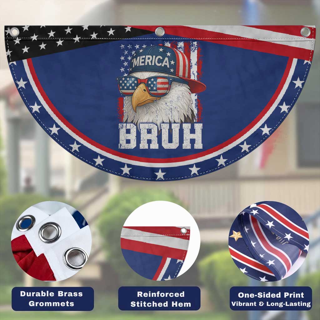 Bruh 'Merica Bald Eagle 4th of July Patriotic Fan Flag USA Flag TS10 Print Your Wear