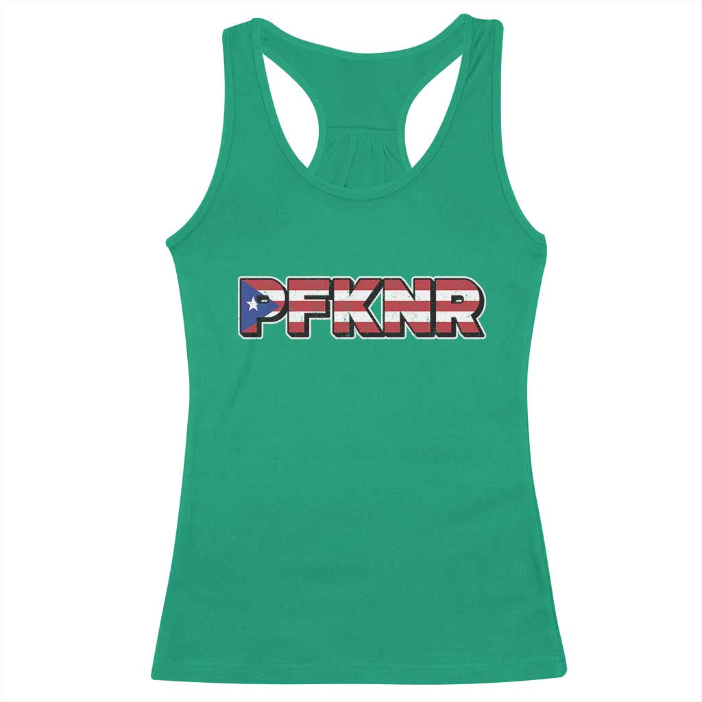 PFKNR Racerback Tank Top Vintage Boricua Puerto Rican Flag TS10 Irish Green Print Your Wear