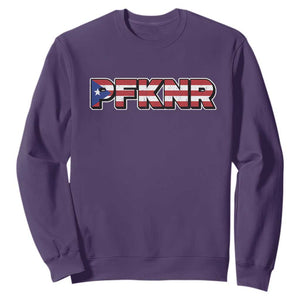 PFKNR Sweatshirt Vintage Boricua Puerto Rican Flag TS10 Purple Print Your Wear