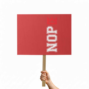 No Kings Protest Sign In America Protest TS10 Horizontal 18" × 24" Red Print Your Wear