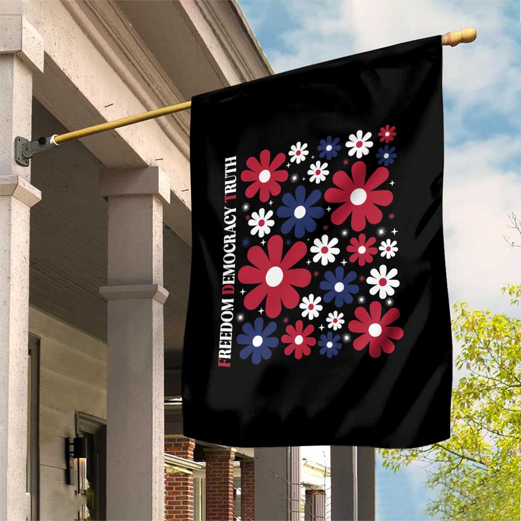 Subtle FDT Garden Flag Boho Floral Red White Blue Social Justice TS10 Print Your Wear