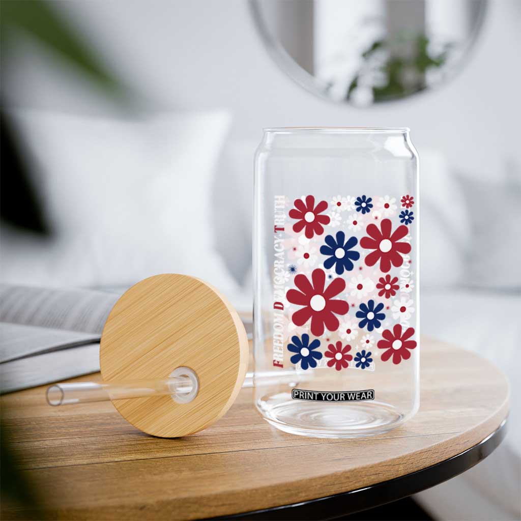 Subtle FDT Glass Can Boho Floral Red White Blue Social Justice TS10 Print Your Wear
